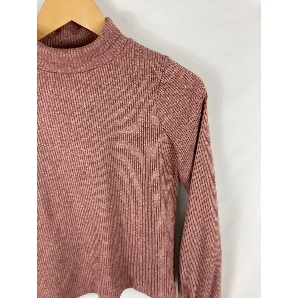Madewell Heathered Bubble-Sleeve Swing Turtleneck XS